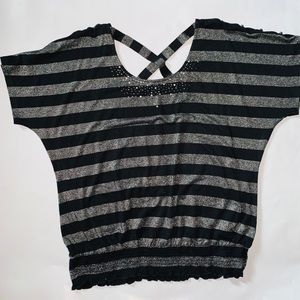 Black and silver women’s top